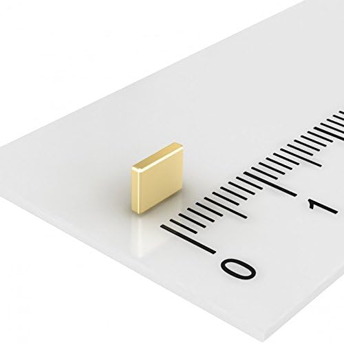 100x 5X4X1 MM Gold Plated Neodymium Block Magnet Grade N50