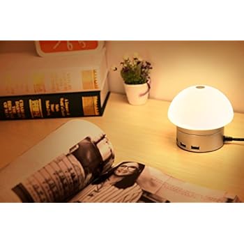 Ivso Lampada Led Da Tavolo Con Dimmer Integrato Lampada Da Scrivania Con Caricabatterie Usb A 6 Porte 3 Livelli Dilluminazione Con Tocco Di Mano