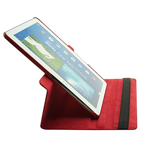 COOVY® 360° ROTATION COVER FÜR SAMSUNG GALAXY NOTE 10.1 EDTION 2014 SM-P6000 SM-P6010 SM-P6050 SM-P600 SM-P601 SM-P605 SMART HÜLLE TASCHE ETUI CASE SCHUTZ STÄNDER Farbe rot - 7