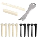 12pcs pasadores de puente de guitarra: Incluyendo pines en blanco y negro, cada color en 6 piezas, que podrían satisfacer sus diferentes necesidades de cambio de colores
