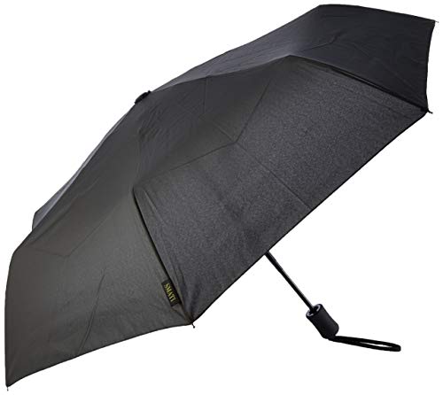 SMATI Parapluie Pliant Automatique - Resistant au Vent incassable Jusqu'au 87km/h - Compact Voyage - Solide avec 7 Baleines en Fibre (Noir Classique)
