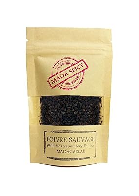MADA SPICY Madagascar Delicatessen - Epicerie fine Poivre sauvage voatsiperifery de Madagascar 100gr. Eco-recharge sachet zip alimentaire.
