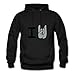 O-neck Regular Designed Long-sleeve I Rock Women Large Black Sweatshirts