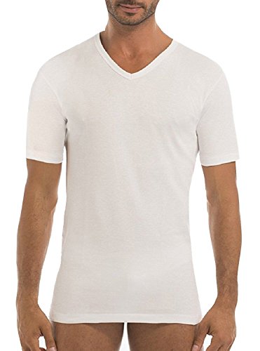 3 tshirt corpo uomo GARDA cotone felpato m/c scollo a V art.6315 (TG.5)