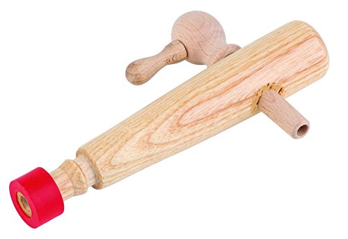 APS 88803 Holz-Zapfhahn, 10,5 x 3,5cm, Länge: 18,5cm, Esche, mit Holzküken mit Sicherheits- Faß-Anstich-System