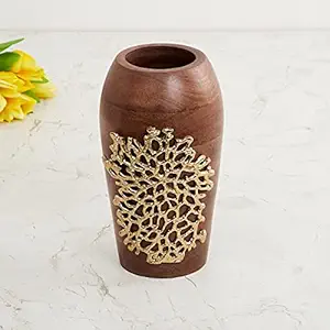 Home Centre Splendid HS Embellished Wooden Vase