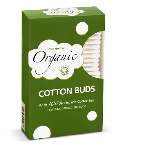 3 Packs Simply Gentle Organic Cotton Buds (3 x 200 Buds) (3 Packs (600 Buds Approx))