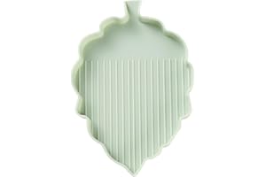 Starnearby 2 Stück Diamond Painting Tablett, Diamond Painting Schiffchen Blattform Divider Stapelbar Tray, Diamant Malerei Tray Diamant Malerei Aufbewahrungsbehälter für Strass Zubehör (Grün Blatt)