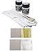 Produktbild Starterset 50 Blatt Echtes Blattgold 23 Karat 3,8 cm x 3,8 cm + 50 Blatt Echt Blattsilber 5 cm x 5 cm + Anlegemilch + Überzugslack + Handschuhe + Pinsel