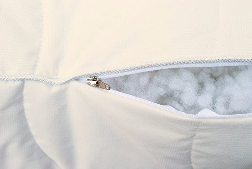 Angebot DOPPELPACK: 2x Sei Design® Premium Mikrofaser Kopfkissen Aphrodite. Füllung aus 3-D Faserkügelchen – sehr weich und angenehm – Stützkraft regulierbar durch Reißverschluss. (40×80, champagner) - 4