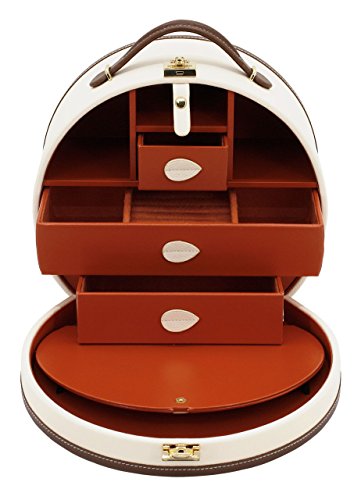 Friedrich|23, Schmuck- und Make-Up-Koffer, Feinsynthetik, 26 x 14 x 22,5 cm, Klickverschluss, Mit Spiegel, Ascot - 5