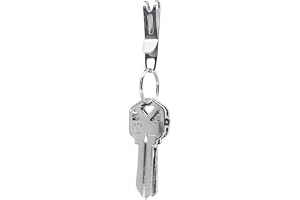 KeySmart Nano Clip - Keychain Holder with Pocket Clip - Secure Your Keychain, Eliminates Bulging (Stainless Steel, 1 Pack)