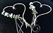 Produktbild Autoschmuck ROMANTISCHE Herzen Auto Schmuck Braut Paar Rose Deko Dekoration Hochzeit Car Auto Wedding Deko (Weiß 4)