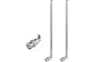 Bingfu Antenna Telescopica HF VHF UHF 7 Sezioni 115 cm BNC Maschio per Radio CB Scanner Polizia Radioamatore Bidirezionale Scanner Mobile Microfono Senza Fili Ri