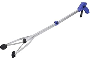 VR VETRINEINRETE Vetrineinrete® Pinza prensile con asta pieghevole telescopica gancio con ventose prendi oggetti e rifiuti per scaffali 80 cm 91325 X48