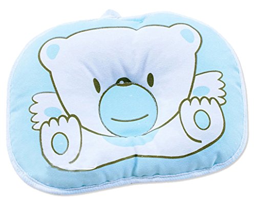 Umiwe(TM) Blue Bear Soft Cotton Baby Infant Toddler Sleeping Flat Head Support Pillow Positioner With Umiwe Accessory