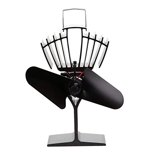 GzPuluz Mini Ventilateur USB A29 Ventilateur de poêle de cheminée Ultra Silencieux à 2 Lames en Aluminium