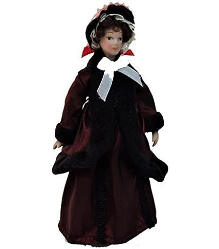Melody Jane Puppenhaus-Figur – Viktorianische Dame Mit Rüschenkleid Aus Porzellan, Ca. 15 Cm (Maßstab 1:12)