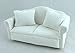 Produktbild Puppenhaus Miniatur Wohnzimmer Möbel 2-sitzer Weiß Velour Sofa Loveseat