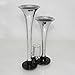 Produktbild 2 Klang Fanfare Druckluft Horn Hupe Sirene Tractor PKW LKW 12V 24V Universal Dual Tone Chrome für AUTO Boot Motorrad Scooter Silber Komplett Set Neu