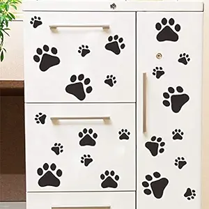 Gadgets Wrap Cute Dog Footprints Wall Stickers Home Decor for Kids Rooms Cupboard Decoration Wallpaper Decals PVC Sticker