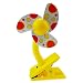 Produktbild H-ONG Clip On Fan Baby Stroller Mini Fan with USB Portable Table Fan Crib Car Seat Handheld Small Fan Desk Fan Home Travel Office Fans Powered by Battery USB (Yellow)