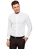 oodji Ultra Hombre Camisa Entallada con Cuello MAO
