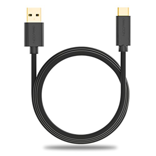deleyCON 2m USB Kabel / Stecker Typ 3.1 / C auf A / USB 2.0 Speed / Ladekabel Datenkabel / für z.B. Smartphone / PC / Notebook / Ladegerät – Schwarz - 4