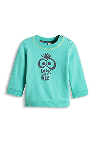 ESPRIT Baby-Boys Look See SS Sweatshirt, Light Aqua Green, 0-3 Years (Manufacturer Size:92)