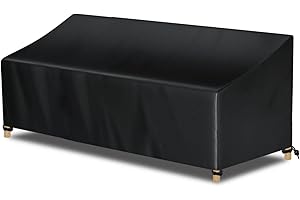 Awnic 3-Sitzer Outdoor-Sofa Abdeckung wasserdicht, Garten Sektional Sofa Abdeckung, Patio Möbel deckt 220 x 85 x 71cm