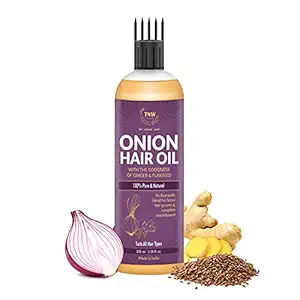 TNW-The Natural Wash Onion Hair Oil for Strong & Healthy Hair With Black Seed Oil Extracts Suitable for All Hair Types | Onion Oil Prevents Hair Fall - No Mineral Oil & Synthetic Fragrance - 100 ml