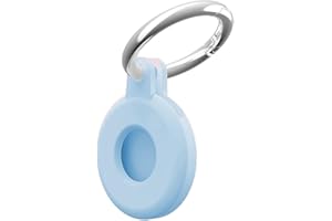 Msagkah Funda de Silicona AirTag con Llavero, Cubierta de Soporte de Rastreador GPS AirTag, Cubierta Protectora Antiarañazos para Apple Airtag (Blue)