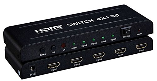 4x1 HDMI Switch Yatek YK-0401 mit 3D-Format-Support und Fern