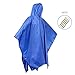 Produktbild AimdonR Wasserdichte Regenjacke Regen Poncho Leichte Ripstop Kapuze Picknick Regen Fly Rucksack Cover Wiederverwendbar Blau/Orange/Unisex