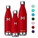 Produktbild HOMPO Trinkflasche Edelstahl Vakuum Isolierte Wasserflasche 17oz/500ml, Bpa Frei Thermosflasche, Auslaufsicher Isolierflasche für Kinder, Schule, Sport, Fahrrad, Fitness, Gym, Outdoor(Rot)