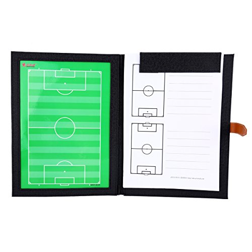 Professional Fußball Taktikmappe Taktiktafel Fußball Coach-Board mit Stifte, Radiergummi, Magneten - 2
