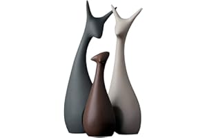 UVAN ART Decorazione di corna in ceramica Famiglia di tre ornamenti in ceramica Decorazioni per la casa Regali per la famiglia gli amici e gli amici