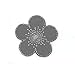 Produktbild Ecusson-zum Aufbügeln Flower grau