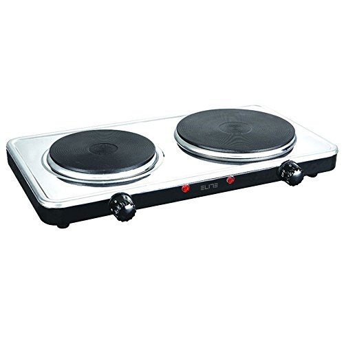 Elite EHP-0284X Doppelkochplatte mit 15,5cm und 18,5cm Kochfeld 2500W