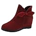 Produktbild TTLOVE 2018 Damen Slip-on Stiefeletten35-40size Damen Stiefeletten Halbstiefel Schnürbootie Stiefel Zip Up Blockabsatz 1.5 cm Wedges Ferse lässige Retro Boots rund teo gefütterte PUC