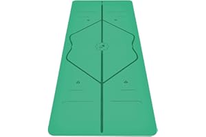 Liforme Original Yoga Mat – Free Yoga Bag Included - Patented Alignment System, Warrior-like Grip, Non-slip, Eco-friendly and Biodegradable, sweat-resistant, long, wide, 4.2mm thick mat for comfort