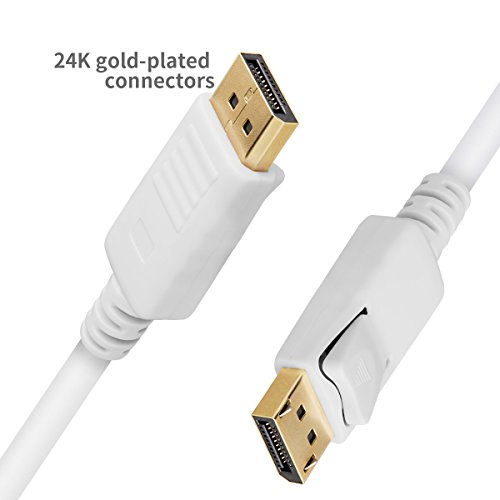 DisplayPort Kabel, 1.8m DisplayPort auf DisplayPort(DP zu DP) Ultra HD 1080p 4K Auflösung Kabel (weiß) von SZCTKlink - 3