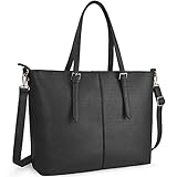 Compartimento separado para laptop：La bolsa tote mide 47x13x32 cm/18.5x5.1x12.6 in. y este bolso para portátil se adapta a la mayoría de los portátiles de 15-15,6 pulgadas.