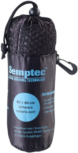 Semptec Urban Survival Technology Mikrofaser-Handtuch, 2 versch. Oberflächen, 80 x 40 cm schwarz