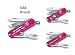Produktbild Victorinox- Original Classic SD Taschenmesser mit Wunschtext Druck Motive Logos Mehrfarbig personalisiert mit Logo Schriftzug Grafik Digitaldruck 0.6203 (pink transparent)