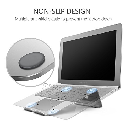 LENTION Aluminum Laptop-ständer – für MacBook Air / Pro, iPad Pro, Dell XPS, Surface, Chromebook und 11″ bis 15″ Zoll Laptop & Notebook – Silber - 5
