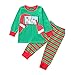 Produktbild BaZhaHei Weihnachten Schlafanzüge für die Ganze Homewear Familie Santa Striped Romper Pyjamas Weihnachts-Outfits eingestellt Langarm Nachtwäsche Streifen Schlafanzug Sleepwear Sweater Set