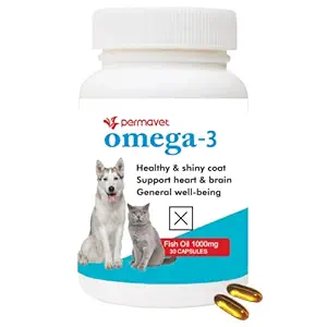 Permavet Dog and Cat Omega-3 Fish Oil (30 Capsules)