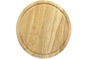 Concept4u Wooden Bread Board Round 28cm Kitchen Chopping Food Veg Bread Meat Fruit Cheese Tools Strong 28cm Cheese Tools