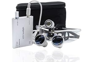 BoNew - Oral 3.5 x 420 mm Dental Head Magnifier Magnifier Binocular Magnifying Glasses LED Headlight